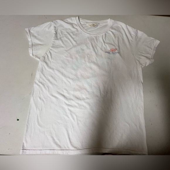 SIMPLY SOUTHERN WHITE SIZE ADULT MEDIUM SHORT SLEEVE T-SHIRT - Picture 1 of 10